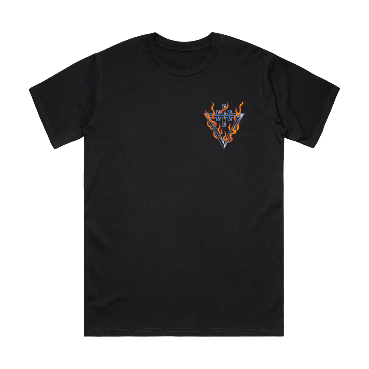 Flame Logo Black Tee