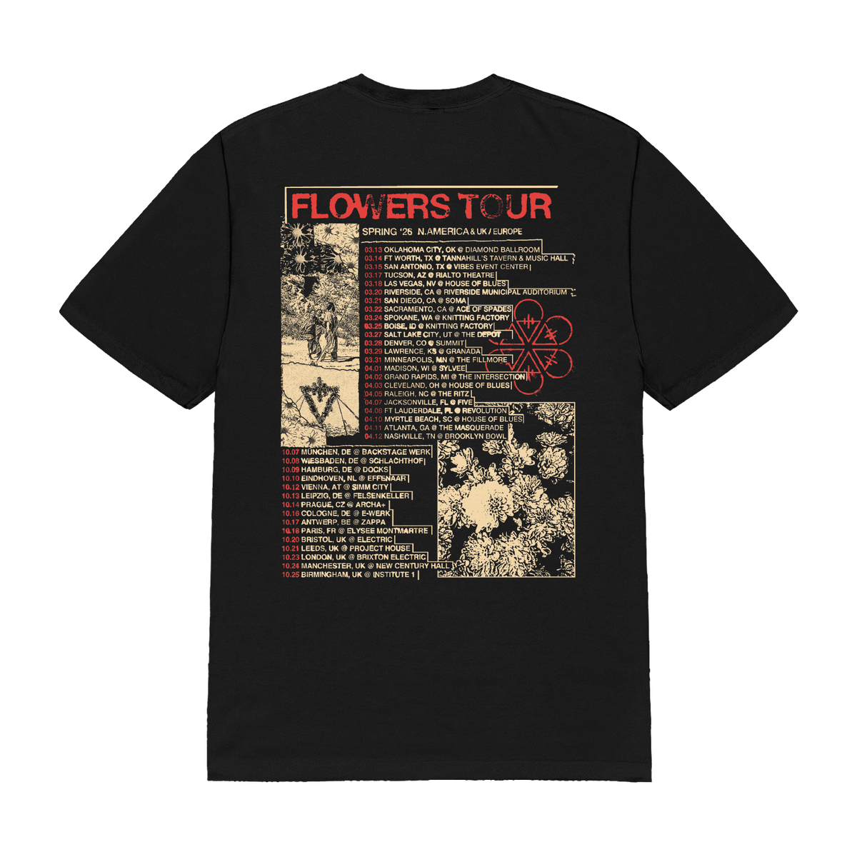 Flowers Spring Tour T-Shirt